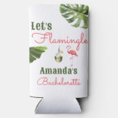 Palm Springs laatste flamingle vrijgezellenfeest Seltzer Blikjeskoeler (Achterkant)