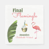 Palm Springs laatste flamingle vrijgezellenfeest Servet (Voorkant)