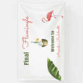 Palm Springs laatste flamingle vrijgezellenfeest Spandoek (Verticaal)