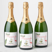 Palm Springs laatste flamingle vrijgezellenfeest Sparkling Wijnetiket (Flessen)