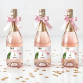 Palm Springs laatste flamingle vrijgezellenfeest Sparkling Wijnetiket