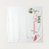 Palm Springs laatste flamingle vrijgezellenfeest Wandkleed (Voorkant (horizontaal))