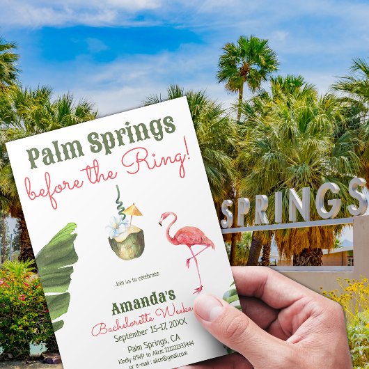Palm Springs laatste flamingle vrijgezellenweekend Kaart