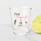 Palm Springs Laatste Vlammende Meidenavakantie Shot Glas (Voorkant)