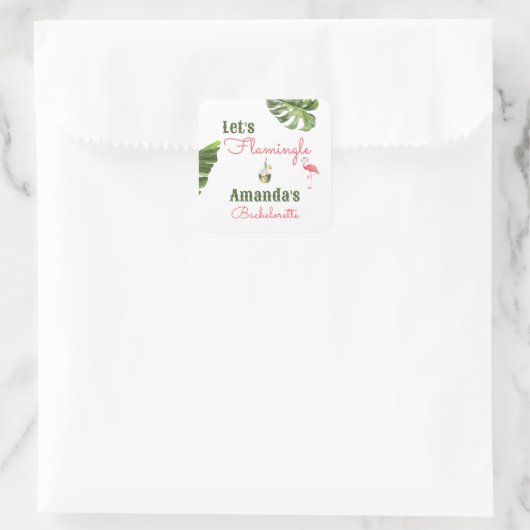 Palm Springs Laatste Vlammende Meidenavakantie Vierkante Sticker (Tas)