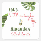 Palm Springs Laatste Vlammende Meidenavakantie Vierkante Sticker (Voorkant)