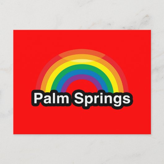 PALM SPRINGS LGBT PRIDE RAINBOW BRIEFKAART (Voorkant)