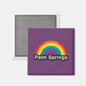 PALM SPRINGS LGBT PRIDE REGENBOOG MAGNEET (Voorkant / Achterkant)