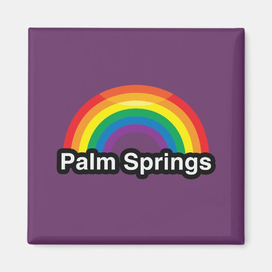 PALM SPRINGS LGBT PRIDE REGENBOOG MAGNEET (Voorkant)