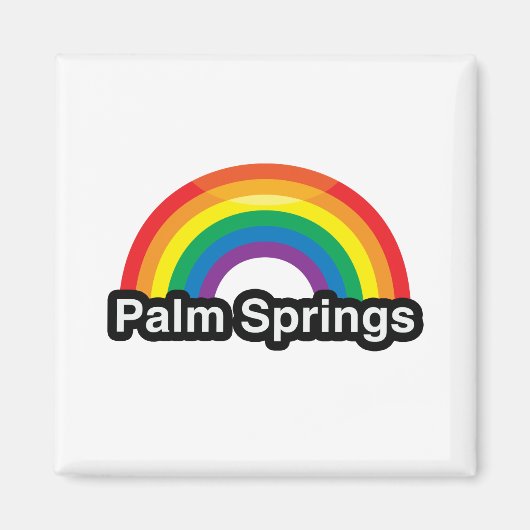 PALM SPRINGS LGBT PRIDE REGENBOOG - PNG.NL MAGNEET (Voorkant)