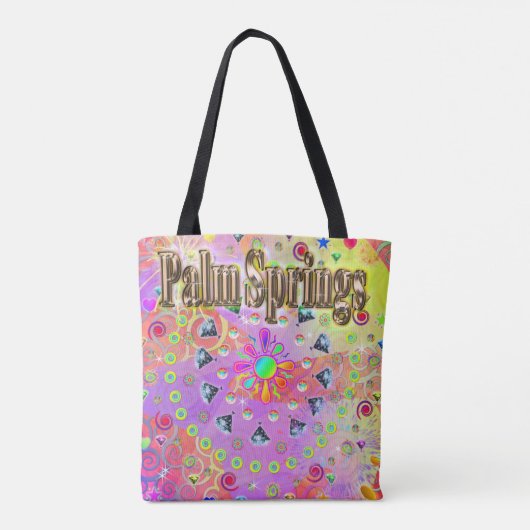Palm Springs Lucky Golden Canvas tas (Achterkant)