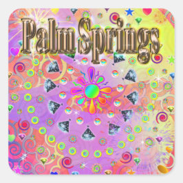 Palm Springs Lucky Golden Sticker