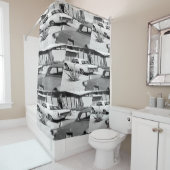 Palm Springs MCM Print Douchegordijn (In situ)