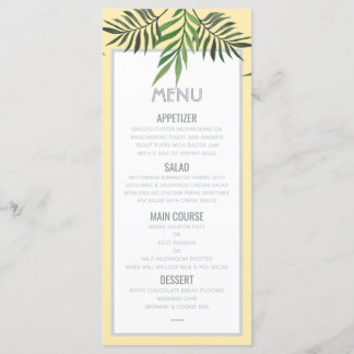 Palm Springs Menu