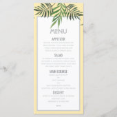 Palm Springs Menu (Voorkant)