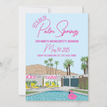 Palm Springs Mid-Century Mod Invitation Sjabloon