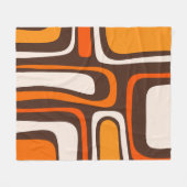 Palm Springs Mid-Century Modern Abstract Patroon Fleece Deken (Voorkant (Horizontaal))