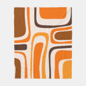 Palm Springs Mid-Century Modern Abstract Patroon Fleece Deken (Voorkant)