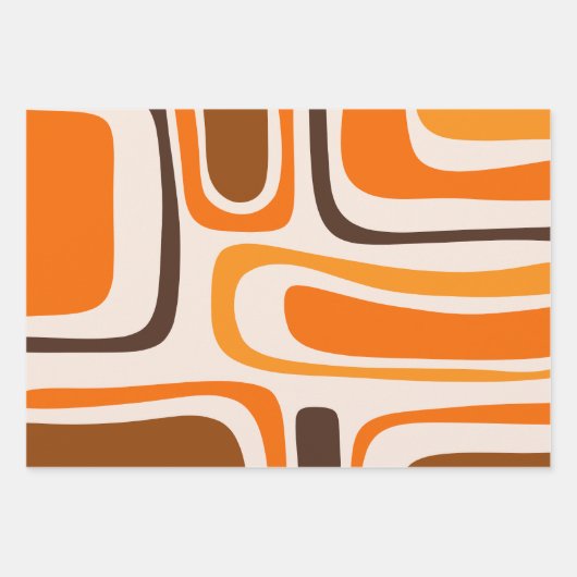 Palm Springs Mid-Century Modern Abstract Patroon Inpakpapier Vel (Voorkant 3)