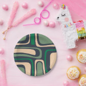 Palm Springs Mid Century Modern Abstract Patroon Papieren Bordje (Feest)