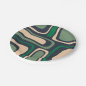 Palm Springs Mid Century Modern Abstract Patroon Papieren Bordje (Gekanteld)