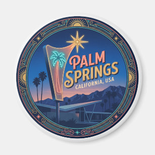 Palm Springs Mid-Century Neon Motel Bord Reizen Magneet