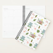 Palm Springs Mideeuw Roze Huis Flamingo Cactus Planner (Display)