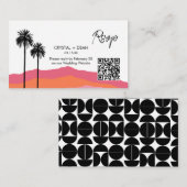Palm Springs Modern Rsvp Enclosure Kaart (Voorkant / Achterkant)