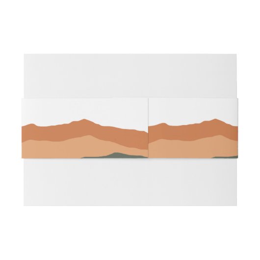 Palm Springs Modern Wedding Belly Band Uitnodigingen Wikkel (Achterkant Voorbeeld)