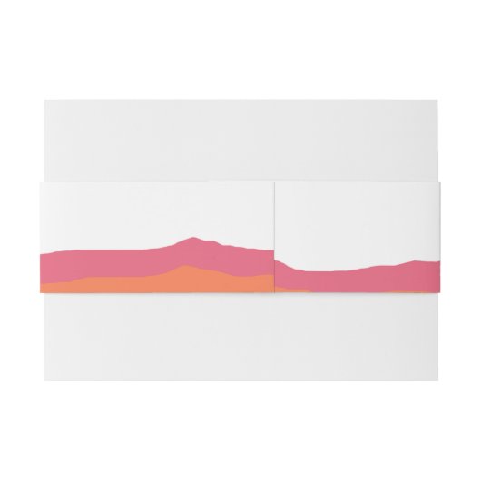 Palm Springs Modern Wedding Belly Band Uitnodigingen Wikkel (Achterkant Voorbeeld)