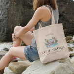 Palm Springs | Monogram vrijgezellenfeest Tote Bag<br><div class="desc">Dank je beste meisjes voor het staan aan je zijde met deze unieke canvas tassen. De perfecte tassen voor uw weekend woestijn feest! Onze canvas tassen zijn de perfecte manier voor uw crew om alle aandacht te krijgen waar u en uw meiden heen gaan! Voeg uw aangepaste formulering toe aan...</div>