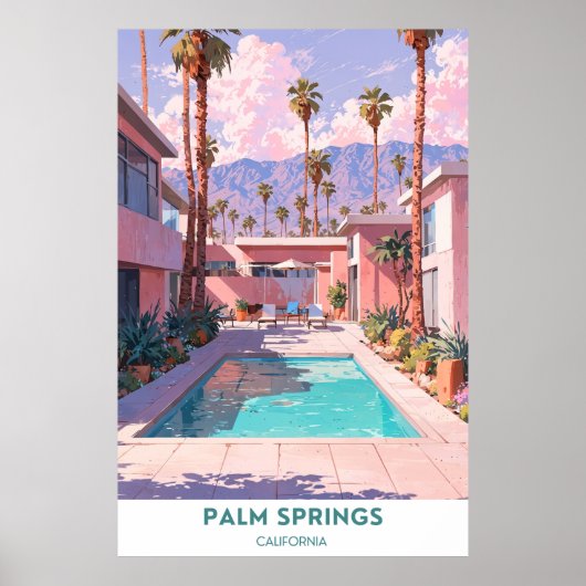 Palm Springs - Mooi Californië Poster (Voorkant)