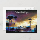 Palm Springs Night Briefkaart (Voorkant / Achterkant)