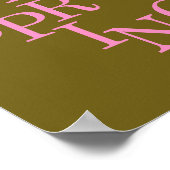 Palm Springs Olijf en roze Vintage Poster (Hoek)