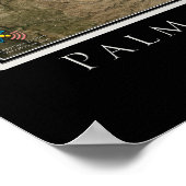 Palm Springs-Palm Desert California Satellite Map Poster (Hoek)