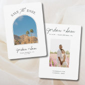 Palm Springs Palm Tree Wedding Save the Date Kaart