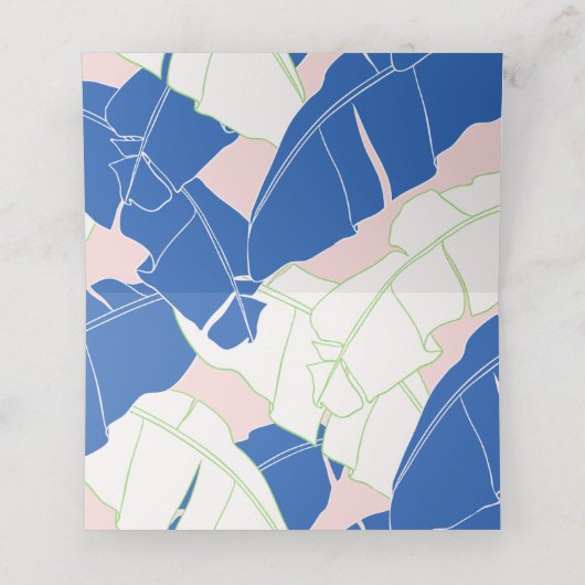 Palm Springs Paradijs Bruiloft Modern Plaatskaartje (Binnenkant ongevouwen)