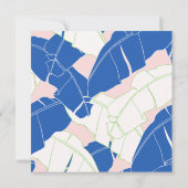 Palm Springs Paradijs Moderne bruiloft Save The Date (Achterkant)