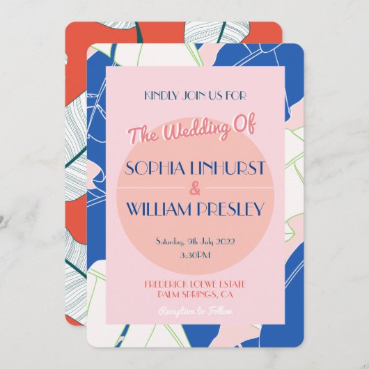 Palm Springs Paradise Moderne Wedding (Voorkant / Achterkant)