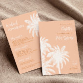 Palm Springs Peach Bachelorette Weekend Uitnodigin Kaart
