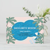 Palm Springs Pool Bachelorette Weekend Itinerary I Kaart (Staand voorkant)