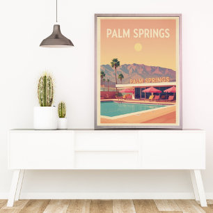 Palm Springs Pool Club – Retro woestijnoase Poster
