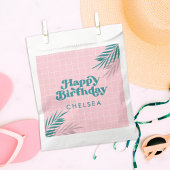 Palm Springs Pool Party Pink Adult Birthday Bedankzakje