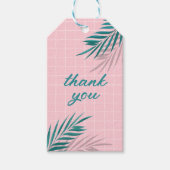 Palm Springs Pool Party Pink Adult Birthday Cadeaulabel (Voorkant)