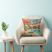 Palm Springs Poolside Retro Mid Century Kussen (Stoel)