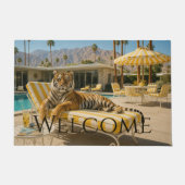 Palm Springs Poolside Tiger Welcome Deurmat (Voorkant)
