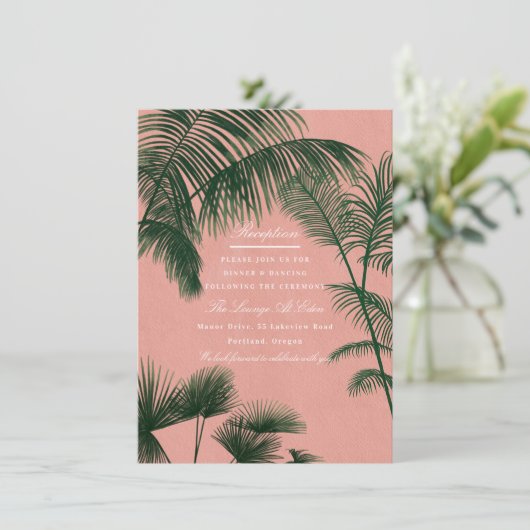 Palm Springs Receptie Kaart (Staand voorkant)