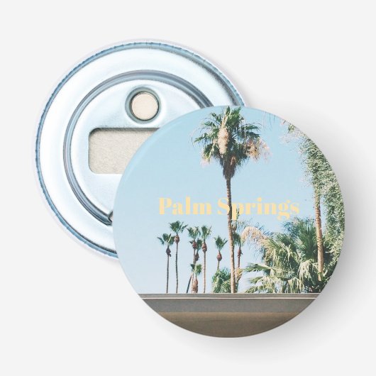 Palm Springs Reis Souvenir Button Flesopener (Voorkant)