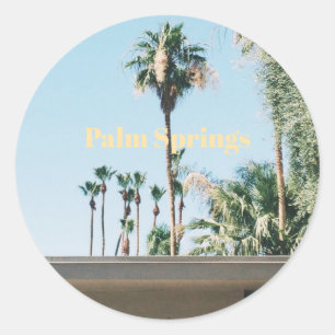 Palm Springs Reis Souvenir Ronde Sticker