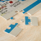 Palm Springs Retro Kaart 8x10 Legpuzzel (Zijkant)